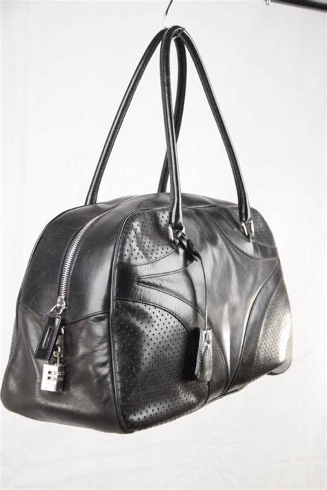 prada bowling bag 2000|Prada leather bowling bag.